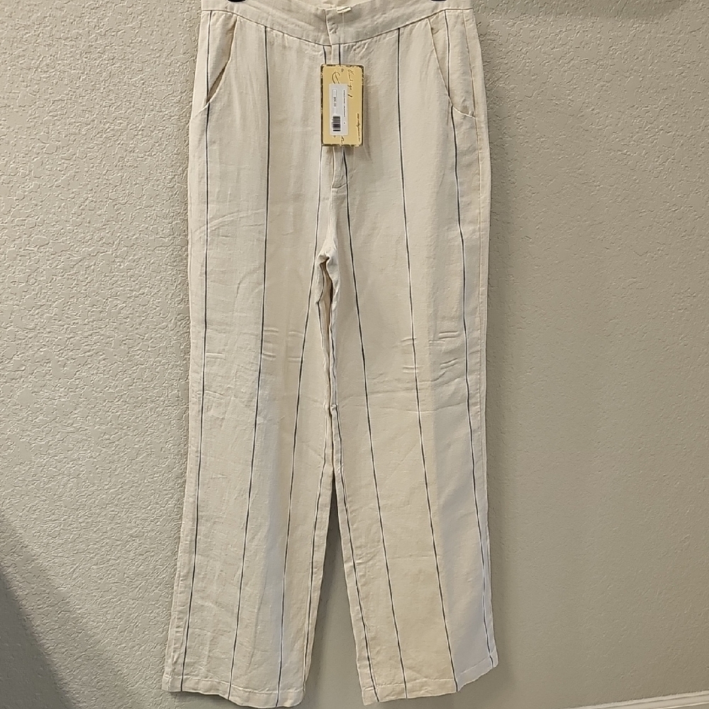 Vintage Havana Wide Stripe Linen Pant